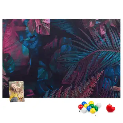 Memobord van kurk Exotische bloemen