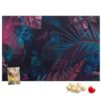 Memobord van kurk Exotische bloemen