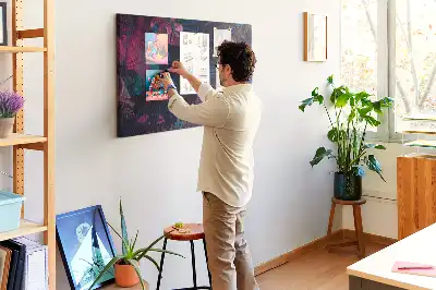 Memobord van kurk Exotische bloemen
