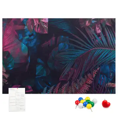Memobord van kurk Exotische bloemen