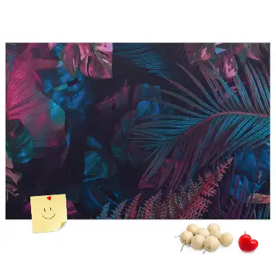 Memobord van kurk Exotische bloemen
