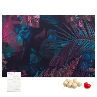 Memobord van kurk Exotische bloemen