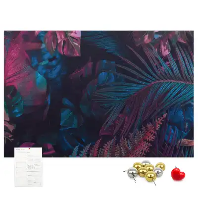 Memobord van kurk Exotische bloemen