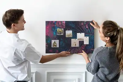 Memobord van kurk Exotische bloemen