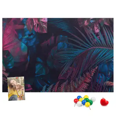 Memobord van kurk Exotische bloemen