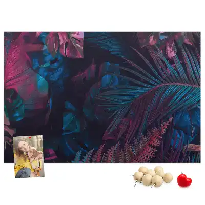 Memobord van kurk Exotische bloemen