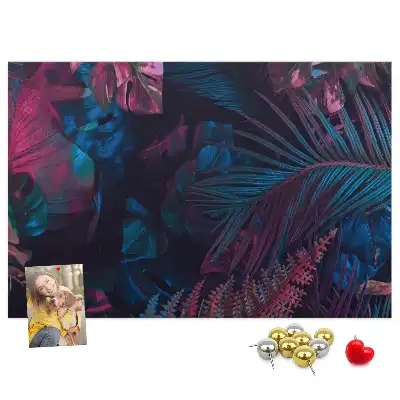 Memobord van kurk Exotische bloemen