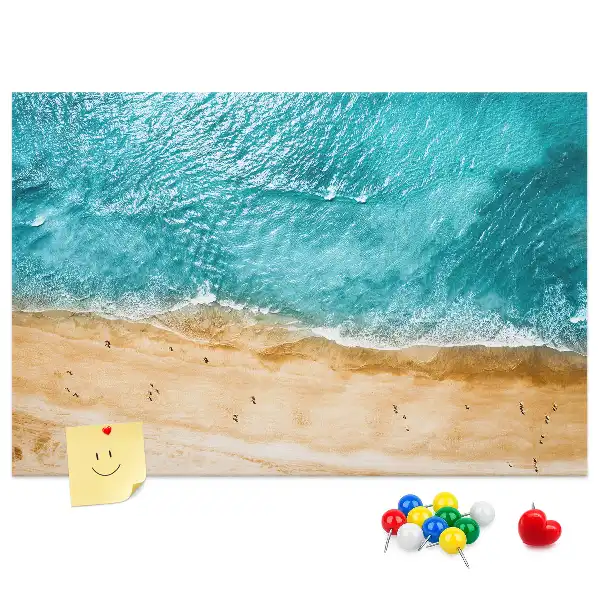 Kurk prikbord Zee strand mensen