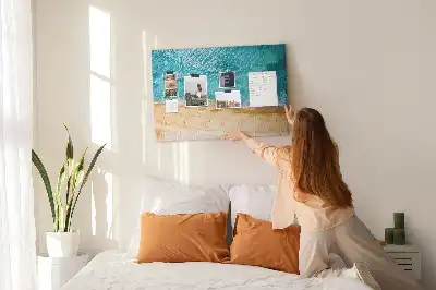 Kurk prikbord Zee strand mensen
