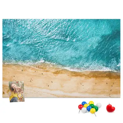 Kurk prikbord Zee strand mensen