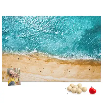 Kurk prikbord Zee strand mensen