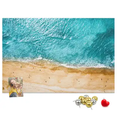 Kurk prikbord Zee strand mensen
