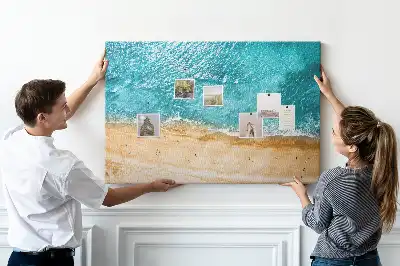 Kurk prikbord Zee strand mensen