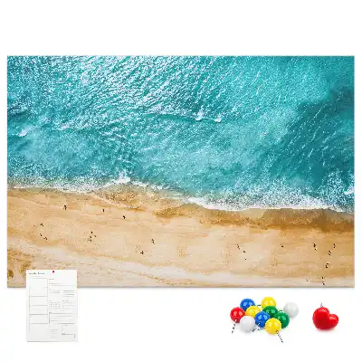 Kurk prikbord Zee strand mensen