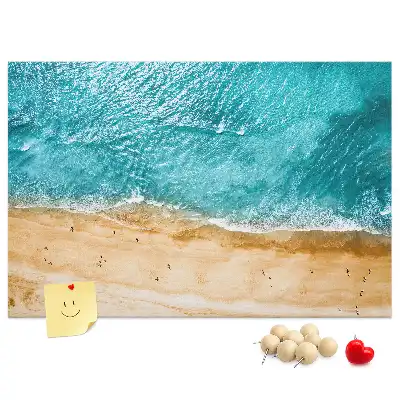 Kurk prikbord Zee strand mensen