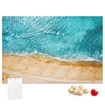 Kurk prikbord Zee strand mensen