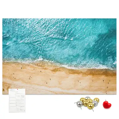 Kurk prikbord Zee strand mensen