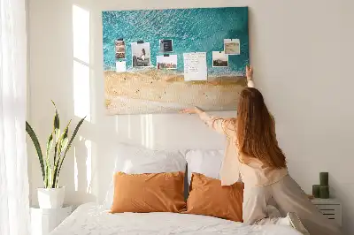 Kurk prikbord Zee strand mensen