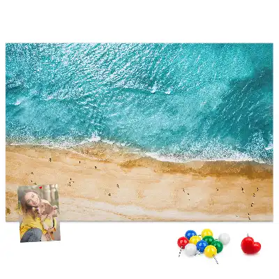 Kurk prikbord Zee strand mensen