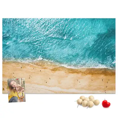 Kurk prikbord Zee strand mensen