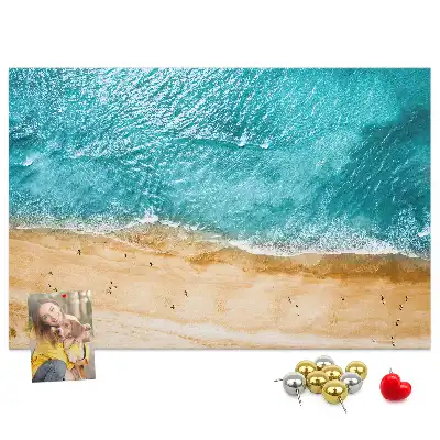 Kurk prikbord Zee strand mensen