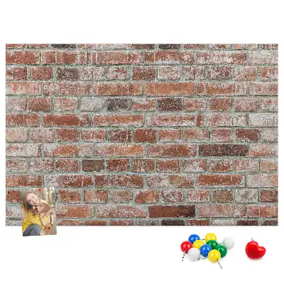 Memobord van kurk Baksteen muur
