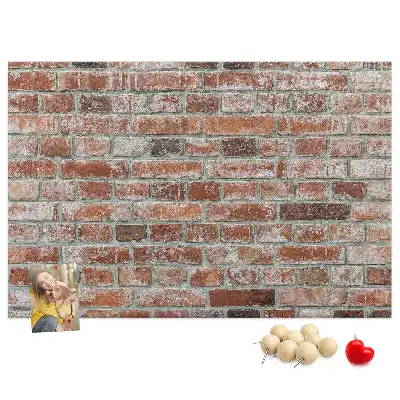Memobord van kurk Baksteen muur