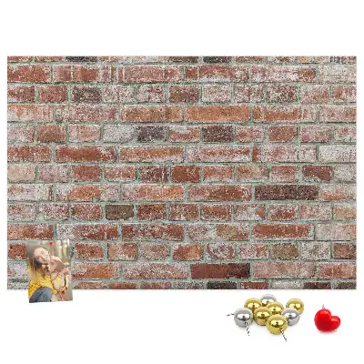 Memobord van kurk Baksteen muur