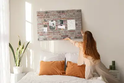 Memobord van kurk Baksteen muur