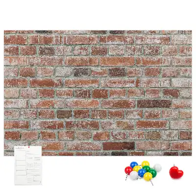 Memobord van kurk Baksteen muur