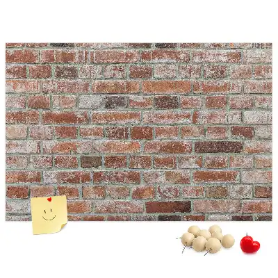 Memobord van kurk Baksteen muur