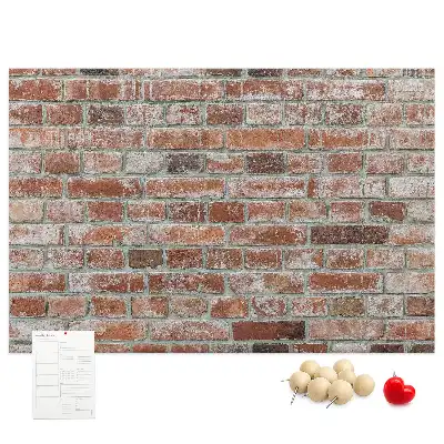 Memobord van kurk Baksteen muur