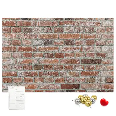 Memobord van kurk Baksteen muur