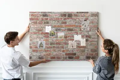 Memobord van kurk Baksteen muur