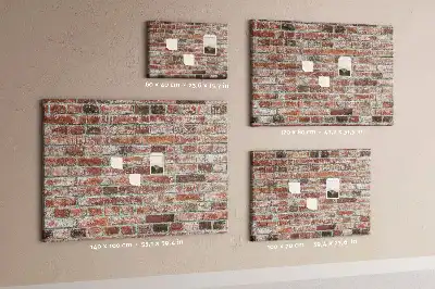 Memobord van kurk Baksteen muur