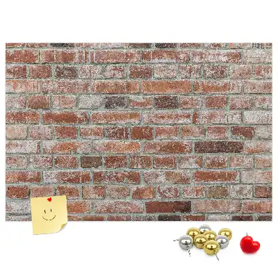 Memobord van kurk Baksteen muur