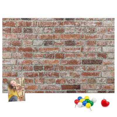 Memobord van kurk Baksteen muur