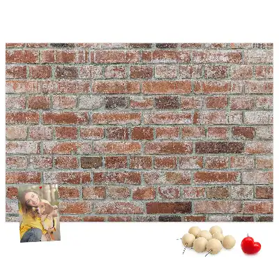 Memobord van kurk Baksteen muur
