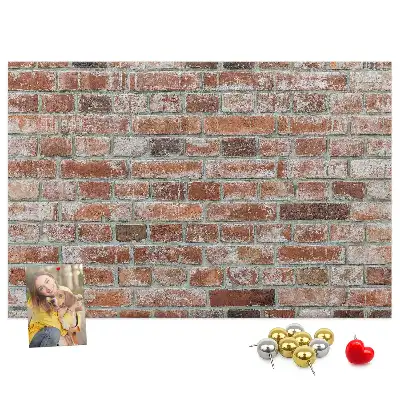 Memobord van kurk Baksteen muur