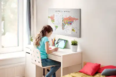 Memobord van kurk Nationale vlaggen van de wereld