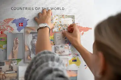 Memobord van kurk Nationale vlaggen van de wereld
