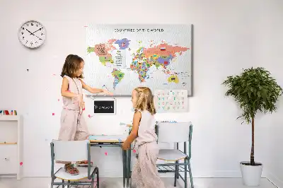Memobord van kurk Nationale vlaggen van de wereld