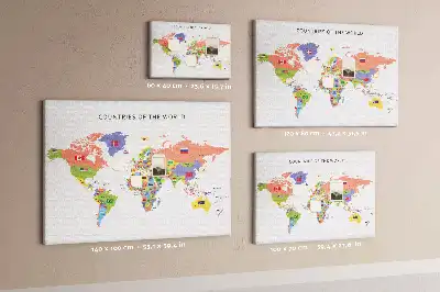 Memobord van kurk Nationale vlaggen van de wereld