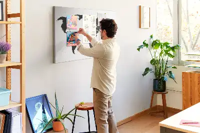 Kurk prikbord Donkere omtrek van continenten