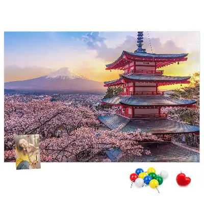Memobord van kurk Japanse architectuur