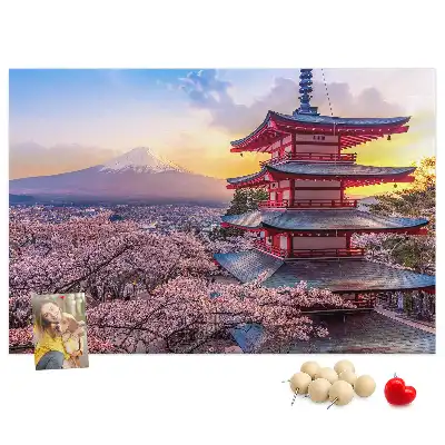 Memobord van kurk Japanse architectuur