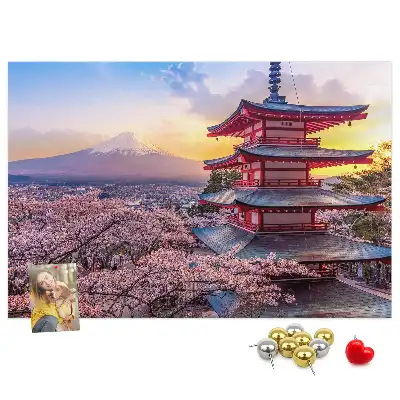 Memobord van kurk Japanse architectuur