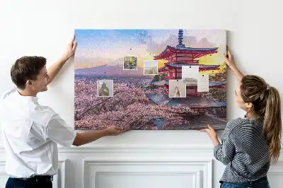 Memobord van kurk Japanse architectuur