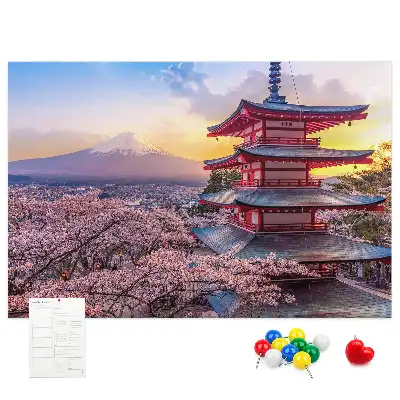 Memobord van kurk Japanse architectuur