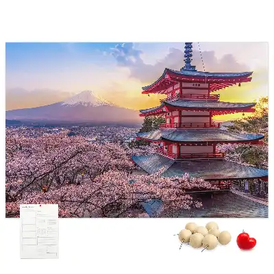 Memobord van kurk Japanse architectuur